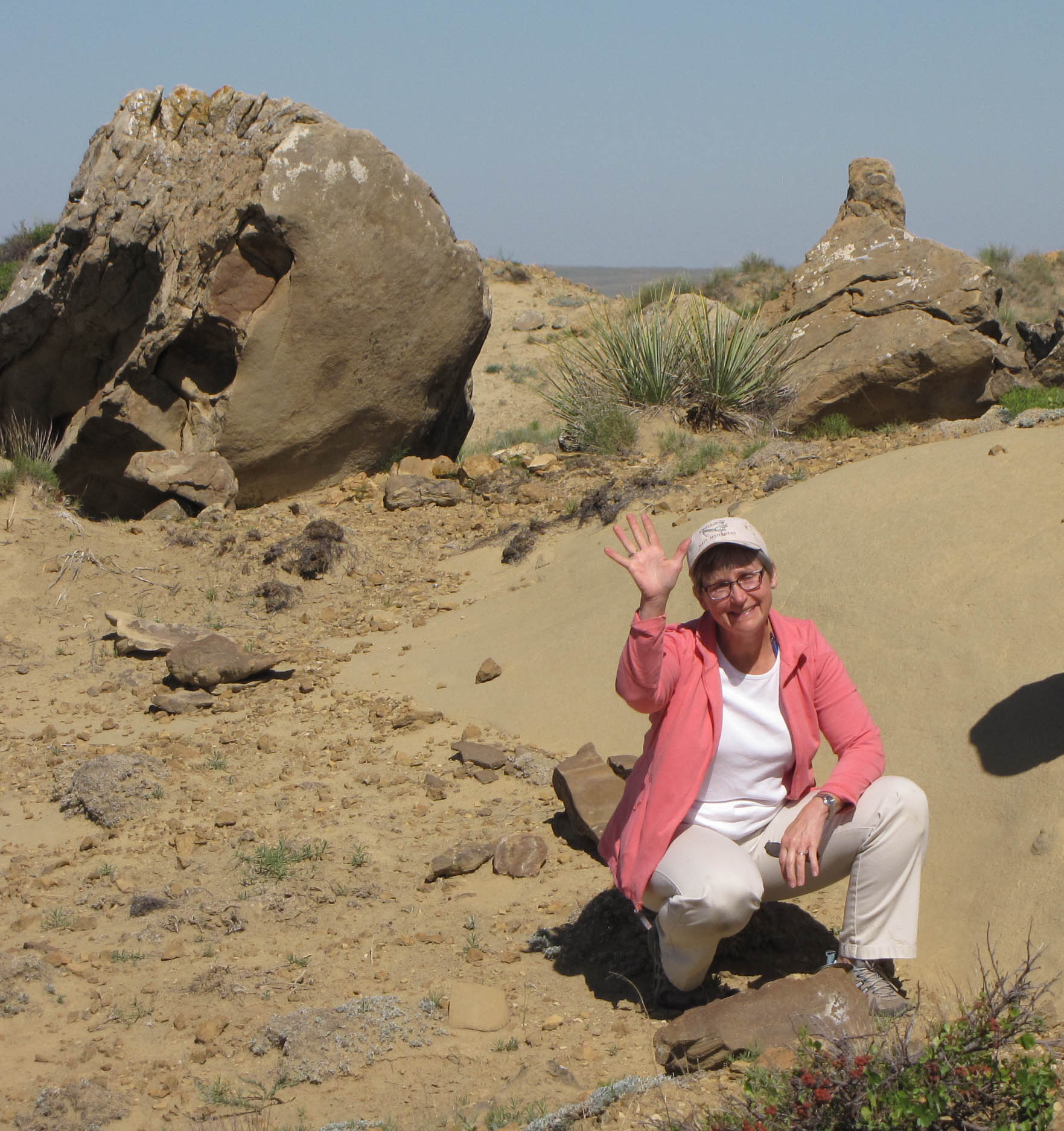 In the field with mary
